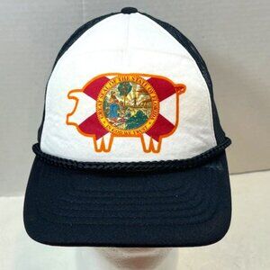 Florida State Flag Trucker Hat Baseball Cap Hat Adjustable Black Mesh